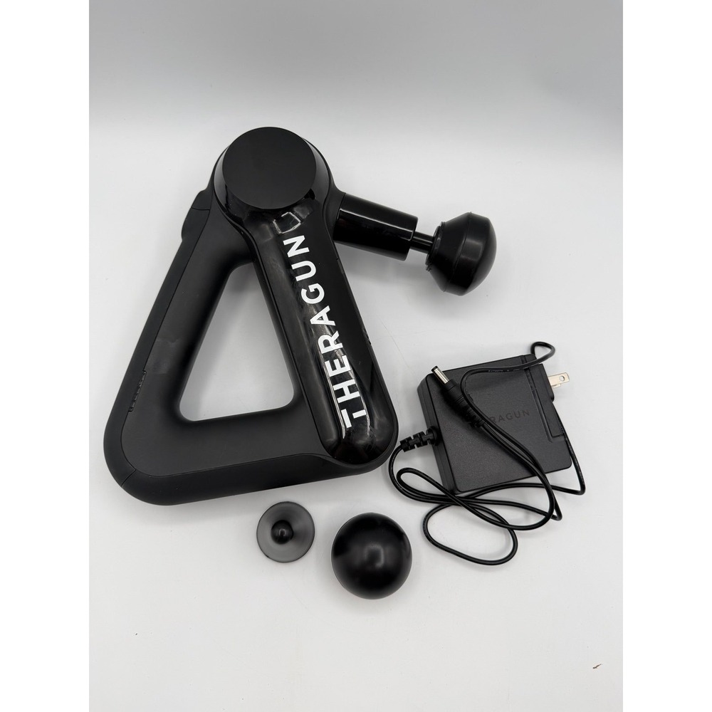 Theragun Percussive Massage Gun‎ Black w/ Charger & 2 Attachments Works